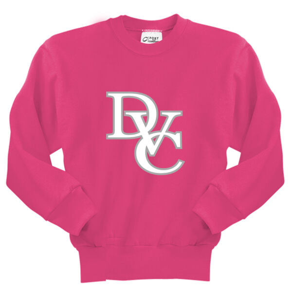 Youth Crewneck Sweatshirt, DVC_Team_Gray/White Thumbnail