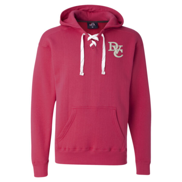 Adult Sport Lace Hooded Sweatshirt, DVC_Team_Gray/White Thumbnail