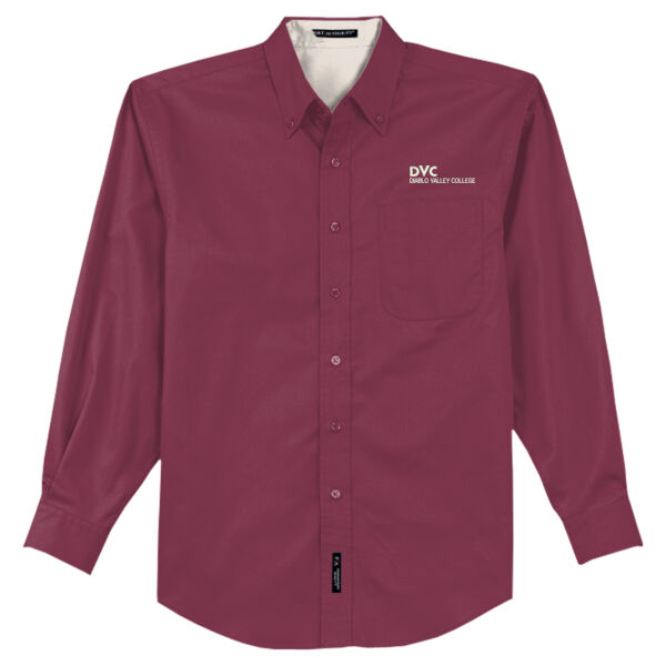 Adult Long Sleeve Easy Care Shirt, DVC_White Thumbnail