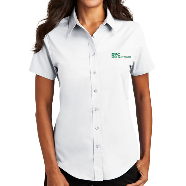 Ladies Short Sleeve Easy Care Shirt, DVC_Green Thumbnail