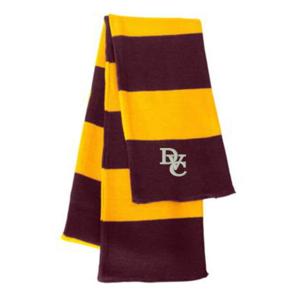 Rugby Striped Knit Scarf, DVC_Team_Gray/White Thumbnail