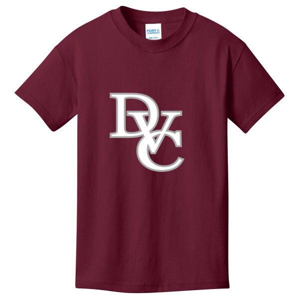 Youth 100% Cotton T Shirt, DVC_Team_Gray/White Thumbnail