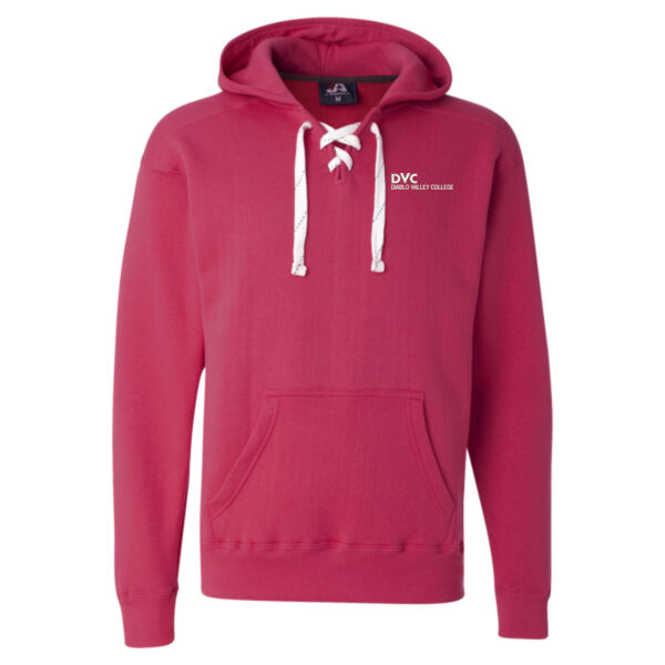 Adult Sport Lace Hooded Sweatshirt, DVC_White Thumbnail